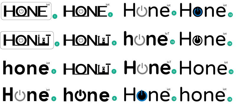 Image of hone logo contact sheet