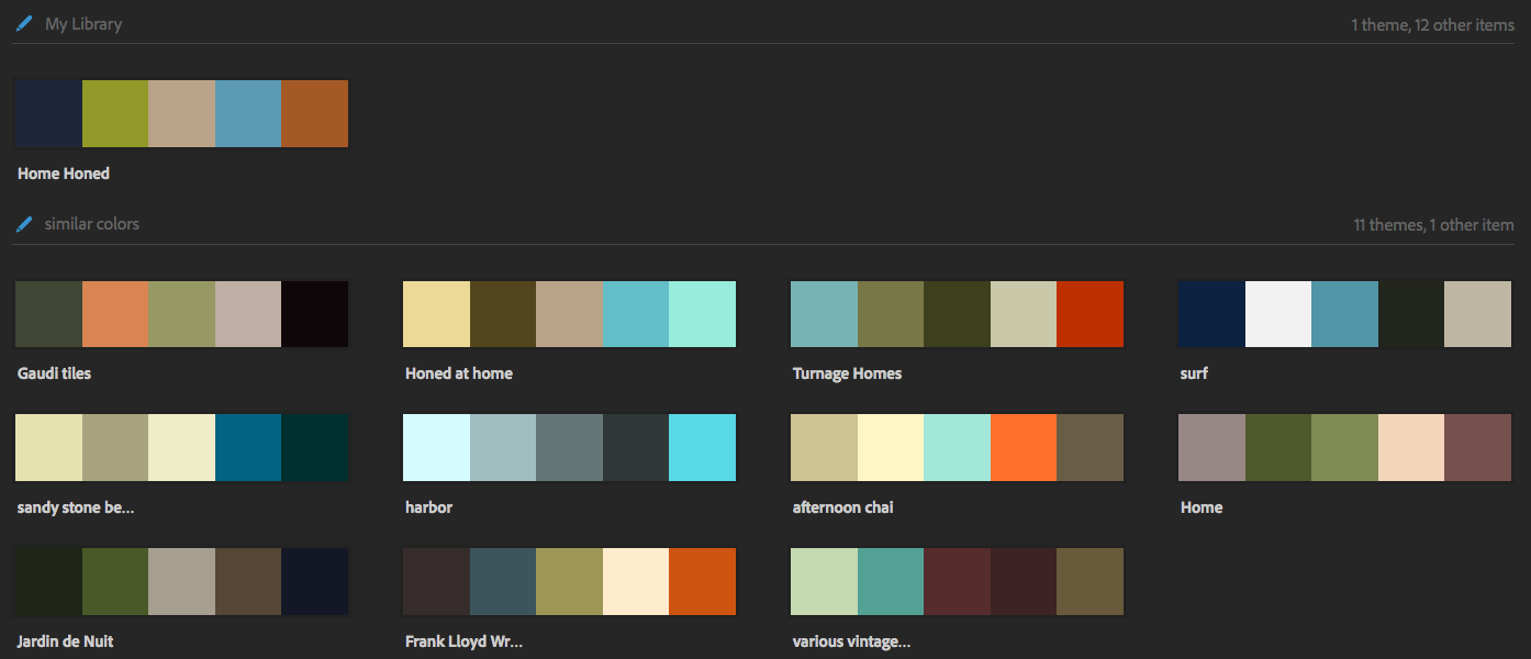 Image of Adobe Color schemes