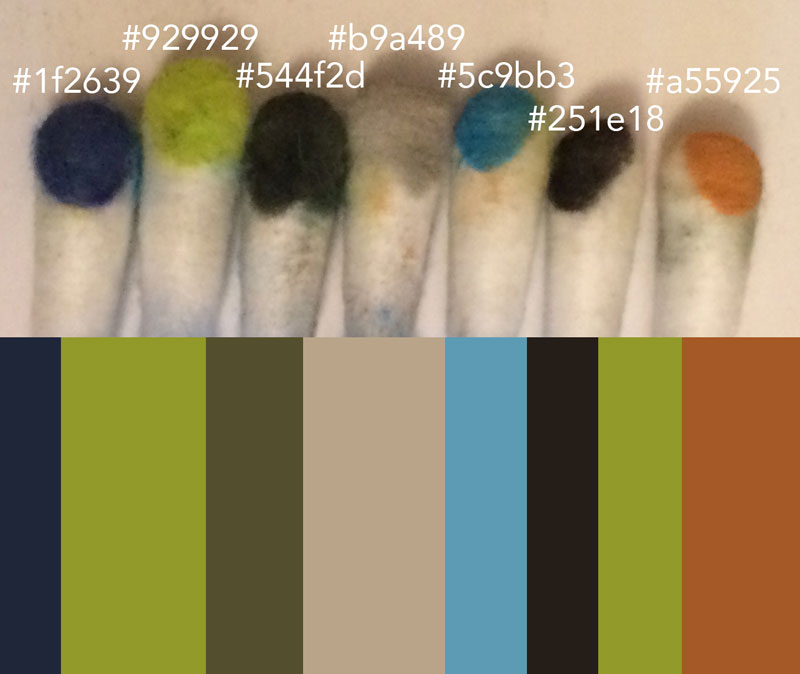 Image of cotton bud colour scheme