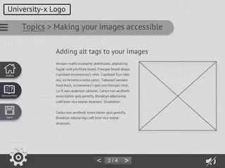 First simple grey scale wireframe version 1