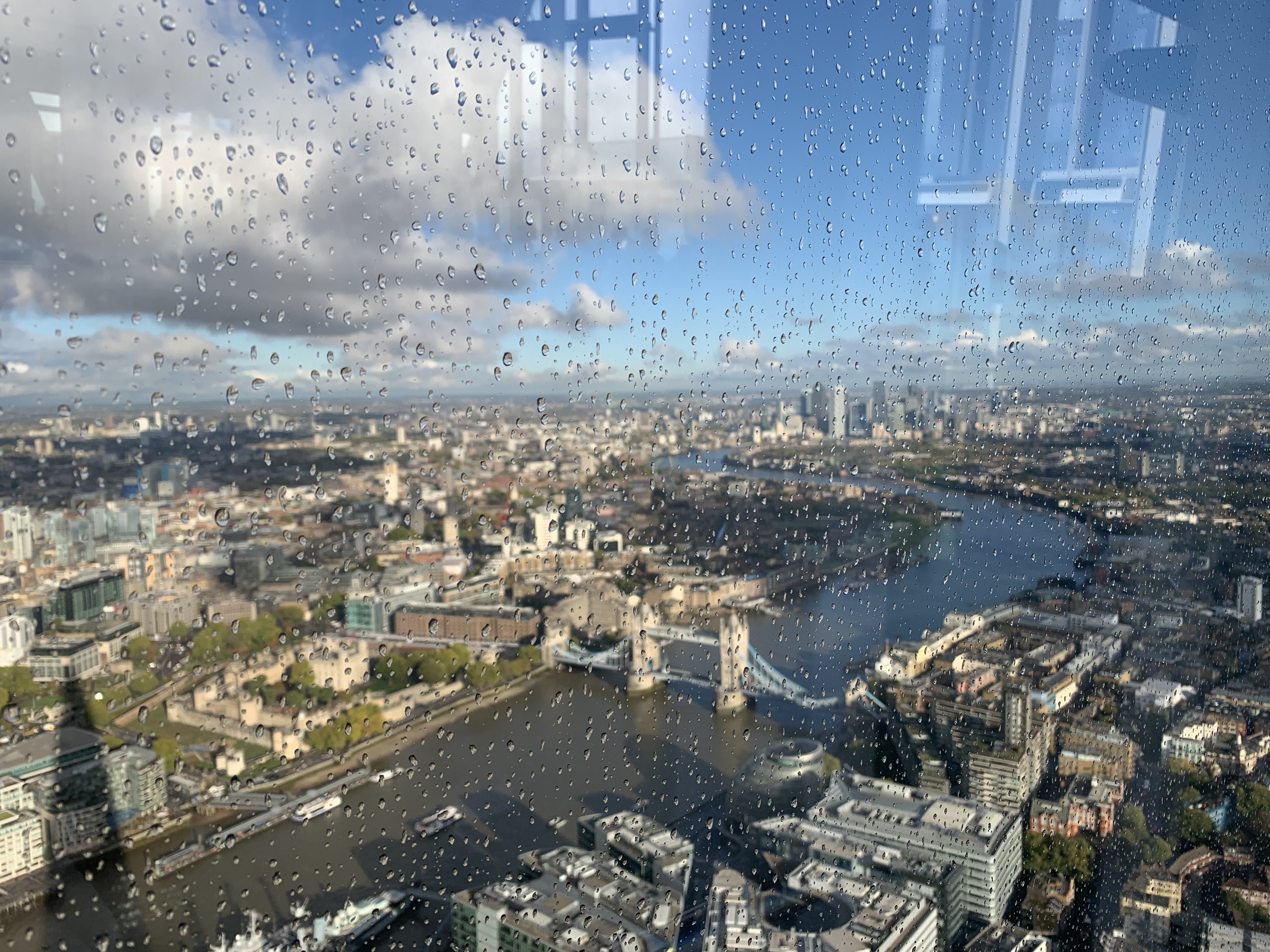 A selfie high above London in the Shard skyscraper
