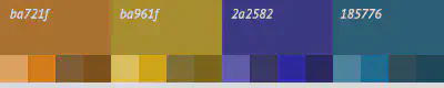 Image showing a colour scheme created using paletton