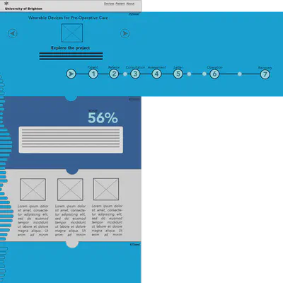 Image of wireframe 2 with anxiety levels visualisation shown